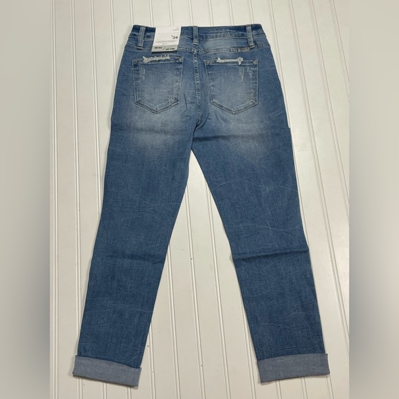 NWT Kancan Mid-Rise Distressed Cropped Skinny Capri - Picture 12 of 13